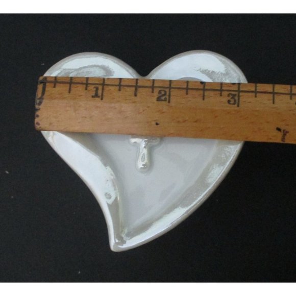 Heart with Cross Porcelain Ring Jewelry Trinket Box Wedding First Communion Conf - Picture 4 of 6